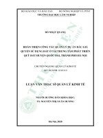 Hoàn thiện công tác quản lý dự án đấu giá quyền sử dụng đất ở tại trung tâm phát triển quỹ đất huyện quốc oai, thành phố hà nội 