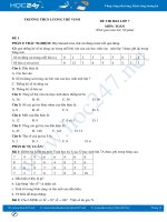 Bộ 5 đề thi HK2 môn Toán 7 có đáp án Trường THCS Lương Thế Vinh