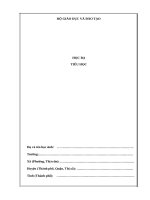 HỌC bạ LOP 1 TT27 