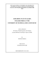 Exploring ways to learn english stress at the university of technical education hcmc 