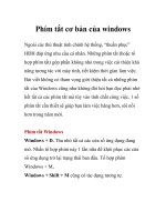 Phím tắt cơ bản của windows