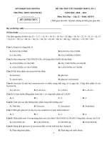 66  đề thi thử TN THPT 2021   môn hóa   THPT thanh hà   hải dương   lần 1   file word có lời giải doc