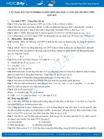 Các dạng bài tập về Hidrocabon môn Hóa học 11 năm 2020 Trường THPT Quế Sơn