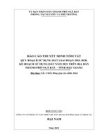 BÁO CÁO THUYẾT MINH TÓM TẮT QUY HOẠCH SỬ DỤNG ĐẤT GIAI ĐOẠN 2021-2030, KẾ HOẠCH SỬ DỤNG ĐẤT NĂM 2021 TRÊN ĐỊA BÀN THÀNH PHỐ NGÃ BẢY – TỈNH HẬU GIANG