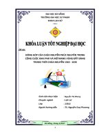 Đóng góp của chúa nguyễn phúc nguyên trong công cuộc khai phá và mở mang vùng đất đàng trong thời chúa nguyễn 1563   1635  