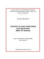 Văn hóa tổ chức cộng đồng của người hoa miền tây nam bộ     