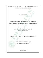 Phát triển bảo hiểm xã hội tự nguyện trên địa bàn huyện lạc sơn, tỉnh hòa bình 