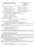 Đề cương ôn tập giữa học kì 2 môn Hóa học lớp 10 năm 2020-2021 - Trường THPT Trần Phú