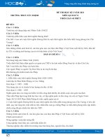 Bộ 5 đề thi HK2 môn Hóa học 8 có đáp án năm 2021 Trường THCS Tân Thịnh