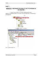Module1: Dẫn nhập về quản lý các tài khoản và tài nguyên