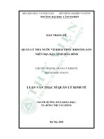 Quản lý nhà nước về khai thác khoáng sản trên địa bàn tỉnh hòa bình 