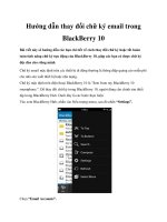 Hướng dẫn thay đổi chữ ký email trong BlackBerry 10