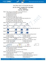 30 câu trắc nghiệm ôn tập HK2 môn Tin 6 năm 2020 Trường THCS Võ Thành Trang