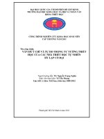 Vấn đề ý chí và tự do trong tư tưởng triết học của các nhà triết học tự nhiên  hy lạp cổ đại    
