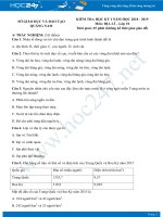 Đề thi HK1 môn Địa lớp 10 năm 2018-2019 - Sở GD&ĐT Quảng Nam