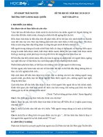 Đề thi HK1 môn Ngữ văn lớp 11 năm 2018-2019, Trường THPT Lương Ngọc Quyến