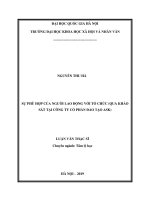 Luận văn Thạc sĩ Tâm lý học: Sự phù hợp của người lao động với tổ chức (qua khảo sát tại Công ty cổ phần Đào tạo ASK)