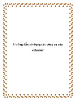 Hướng dẫn sử dụng các công cụ của ccleaner