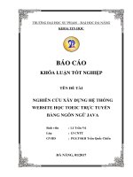 Nghiên cứu xây dựng hệ thống website học toeic trực tuyến bằng ngôn ngữ java  