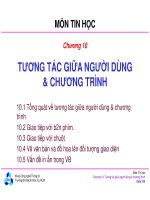 Bài giảng Tin học đại cương: Chương 10 - ĐH Bách Khoa
