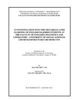 An investigation into the self regulated learning of english majored students at the faculty of english linguistics and literature   university of social sciences and humanities in ho chi minh city     