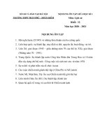 Đề cương ôn tập giữa học kì 1 môn Lịch sử lớp 12 năm 2020-2021 - Trường THPT Trần Phú