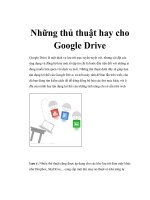 Những thủ thuật hay cho Google Drive