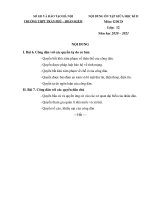 Đề cương ôn tập giữa học kì 2 môn GDCD lớp 12 năm 2020-2021 - Trường THPT Trần Phú