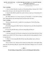 Đề thi học sinh giỏi môn Lịch sử lớp 10 cấp trường năm 2020-2021 có đáp án - Trường THPT Đồng Đậu, Vĩnh Phúc (lần 2)