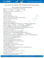 Đề cương ôn tập kiểm tra 1 tiết môn Lịch Sử 10 năm học 2019-2020