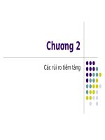 Bài giảng An toàn và bảo mật hệ thống công nghệ thông tin - Chương 2: Các rủi ro tiềm tàng