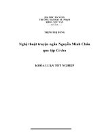 Nghệ thuật truyện ngắn nguyễn minh châu qua tập cỏ lau  