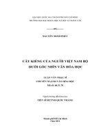 Cây kiểng của người việt nam bộ dưới góc nhìn văn hóa học     