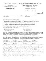 75  đề thi thử TN THPT 2021   môn hóa   THPT ngô gia tự   bắc ninh   lần 2   đề 2   file word có lời giải doc