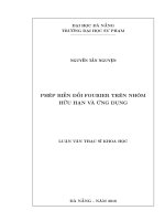 Phép biến đổi fourier trên nhóm hữu hạn và ứng dụng  
