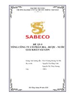 tIỂU LUẬN TỔNG CÔNG TY CỔ PHẦN BIA  RƯỢU  NƯỚC GIẢI KHÁT SÀI GÒN