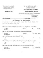 72  đề thi thử TN THPT 2021   môn hóa   sở GD đt bạc liêu   cụm 1   lần 2   file word có lời giải doc