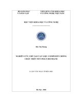 Luận văn thạc sĩ nghiên cứu chế tạo vật liệu compozit chống cháy trên nền polyurethane 