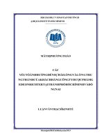 Luận văn thạc sĩ kinh tế phát triển (FULL) các yếu tố ảnh hưởng đến sự hài lòng và lòng trung thành của khách hàng công ty dược phẩm 