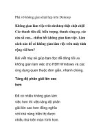 Phá vỡ không gian chật hẹp trên Desktop