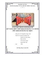 TIỂU LUẬN KỸ NĂNG ĐÓN TIẾP KHÁCH HÀNG MÔN GIAO TIẾP KINH DOANH