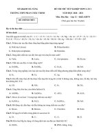 34  đề thi thử TN THPT 2021   môn hóa   THPT phan châu trinh   đà nẵng   lần 1   file word có lời giải chi tiết doc