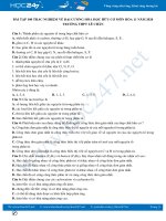 Bộ 100 câu trắc nghiệm ôn tập Đại cương về Hóa hữu cơ môn Hóa 11 năm 2020 Trường THPT Lê Chân