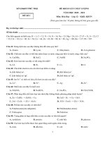 77  đề thi thử TN THPT 2021   môn hóa   sở GD đt phú thọ   đề 1   lần 1   file word có lời giải doc
