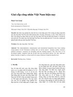 Giai cấp công nhân Việt Nam hiện nay