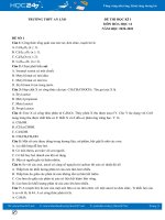 Bộ 3 đề thi HK1 môn Hóa học 12 năm 2020 có đáp án Trường THPT An Lão