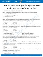 32 câu trắc nghiệm ôn tập chương 4 và chương 5 có đáp án môn Vật lý 12 năm 2020