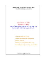 Một số biện pháp tạo hứng thú học tập trong phân môn tập làm văn lớp 4 