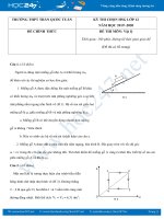 Đề thi HSG môn Vật lý 12 có đáp án năm học 2019-2020 trường THPT Trần Quốc Tuấn