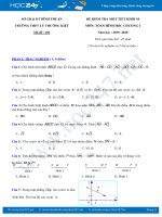 Đề kiểm tra 1 tiết Chương 1 Hình học 10 năm học 2019 - 2020 Trường THPT Lý Thường Kiệt